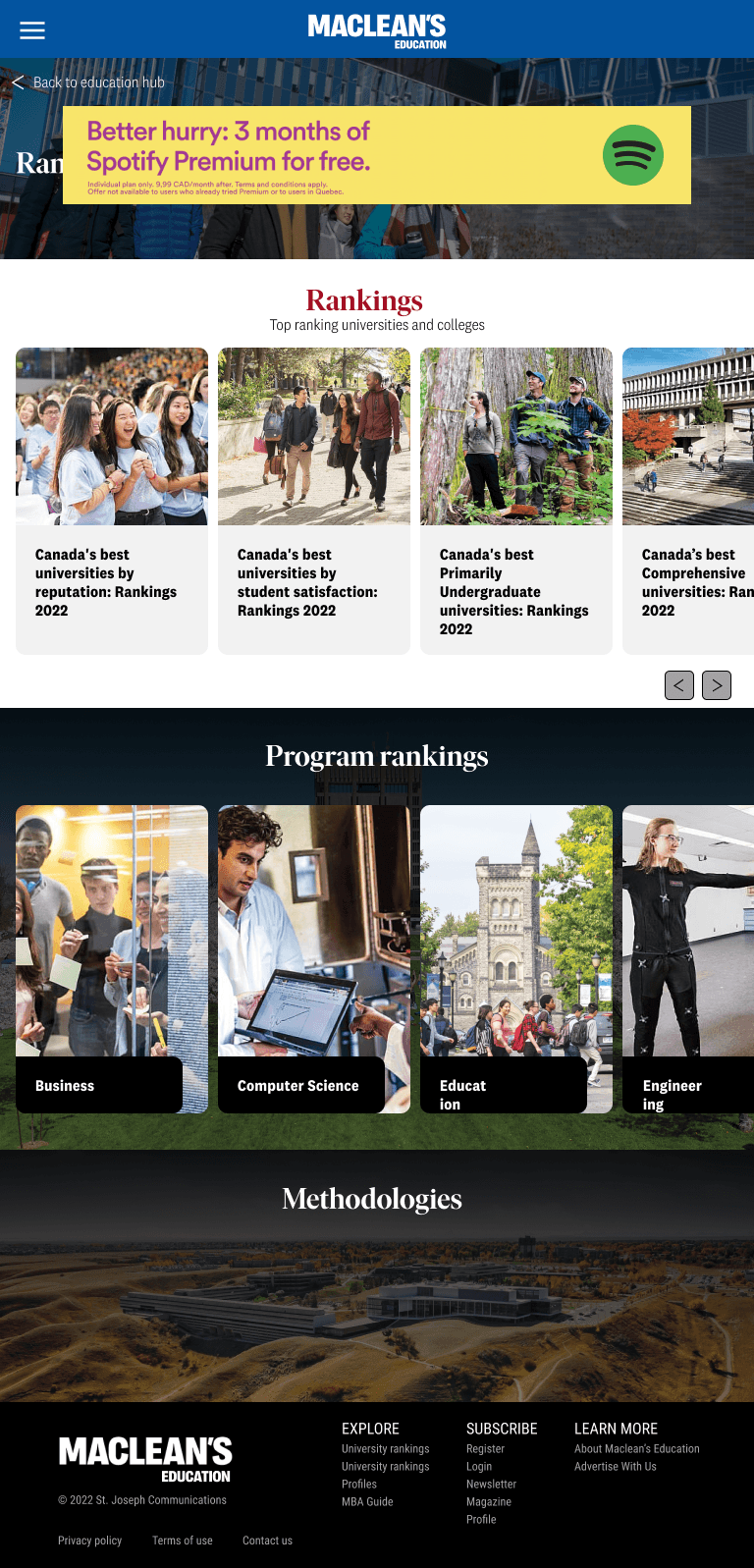 Maclean's Education Hub project preview