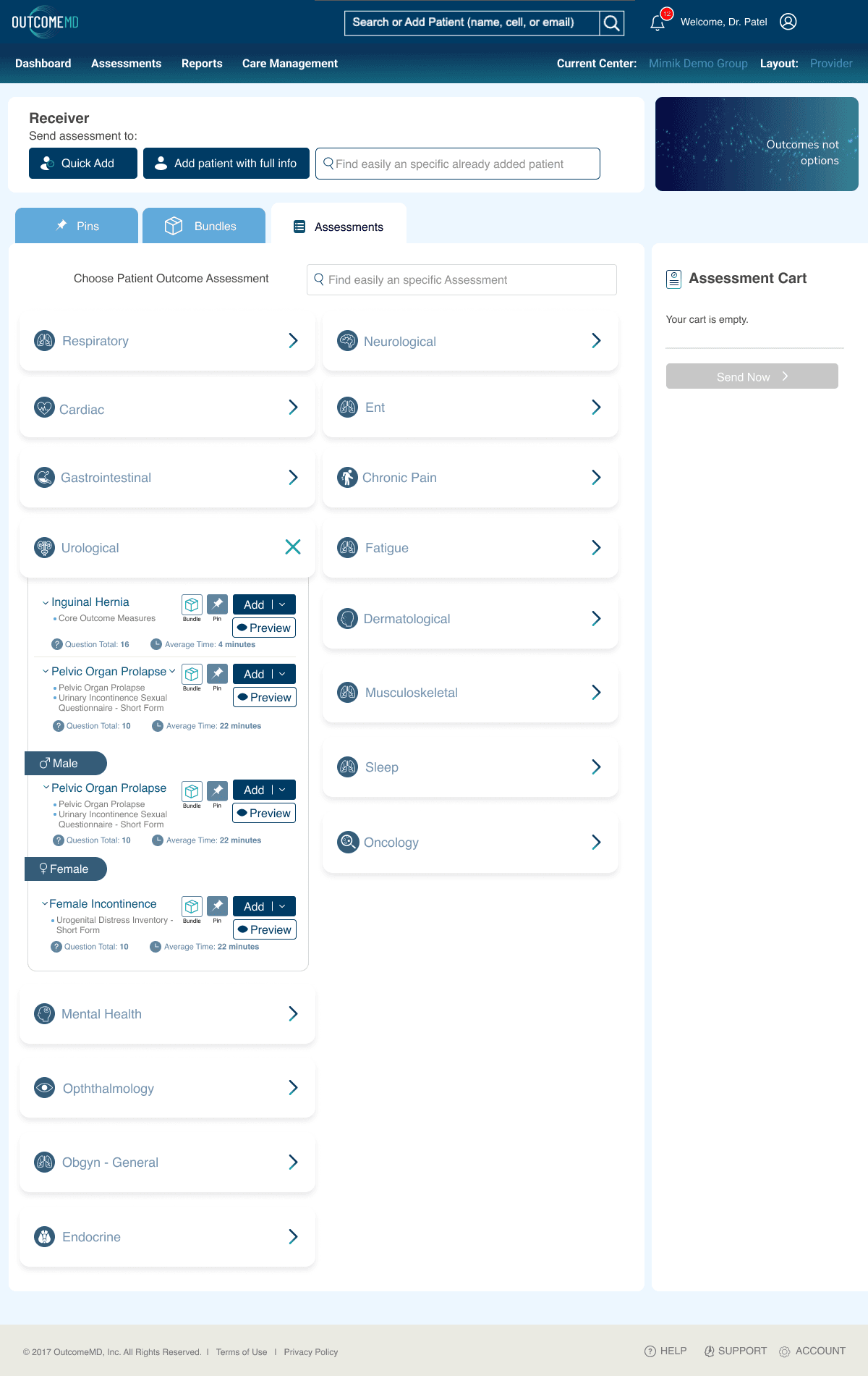 OutcomeMD project preview