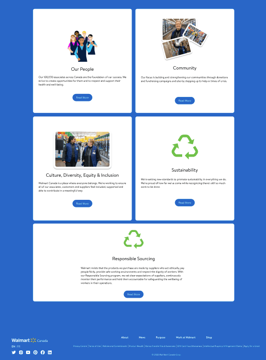 Walmart mobile and content flow screenshot.